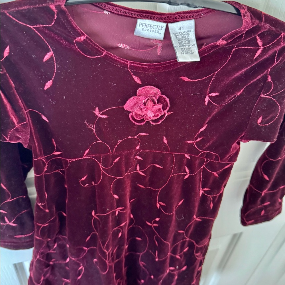 Perfectly Dressed Kids Formal/ Casual Dress - Burgundy